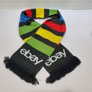 Ebay Winter Neck Scarf Green Red Blue Yellow Knit with Fringe